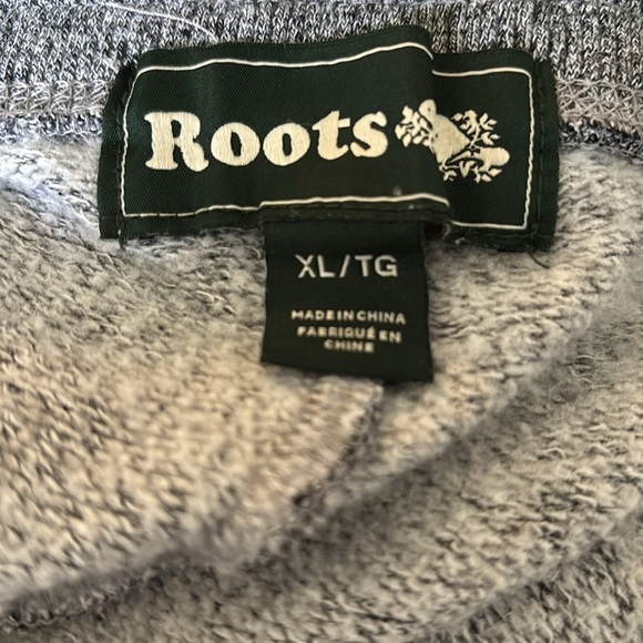 Roots Cozy Fleece Skinny sweatpants size XL salt and pepper - Picture 5 of 6